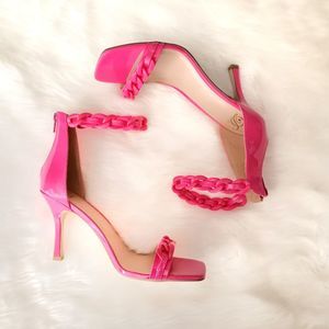 Barbie Pink Ankle Chain Heel Sandals
